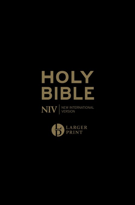 NIV Larger Print Personal Black Leather Bible