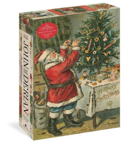 John Derian Paper Goods: Santa Trims the Tree 1,000-Piece Puzzle