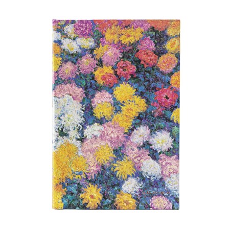 Monet’s Chrysanthemums Midi Lined Hardback Journal (Elastic Band Closure)