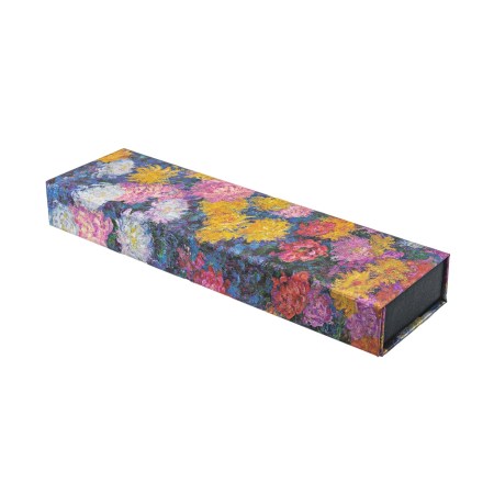 Monet’s Chrysanthemums Pencil Case (Wrap Closure)