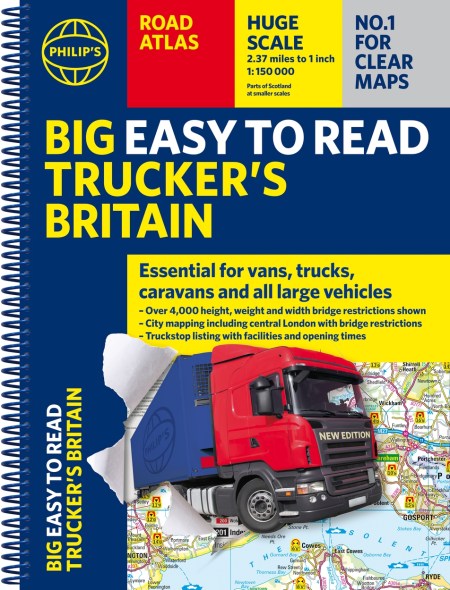 Philip’s Big Easy to Read Trucker’s Road Atlas Britain