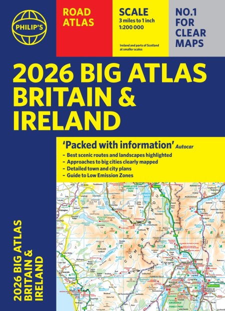 2026 Philip’s Big Road Atlas of Britain & Ireland