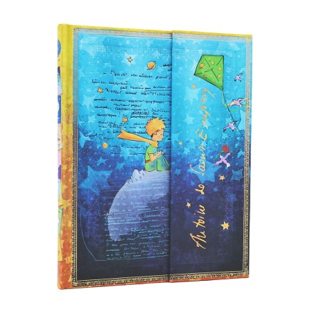 Saint-Exupéry, The Little Prince (Embellished Manuscripts Collection) Ultra Lined Hardcover Journal (Wrap Closure)